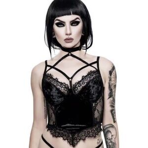 Killstar Ayla ever lace bustier bralette NWT